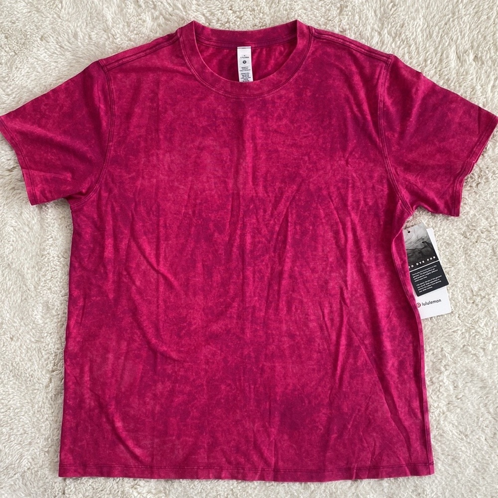 ❤️ Lululemon All Yours Boyfriend Tee Pink Cloud Wash Size 4 NWT
